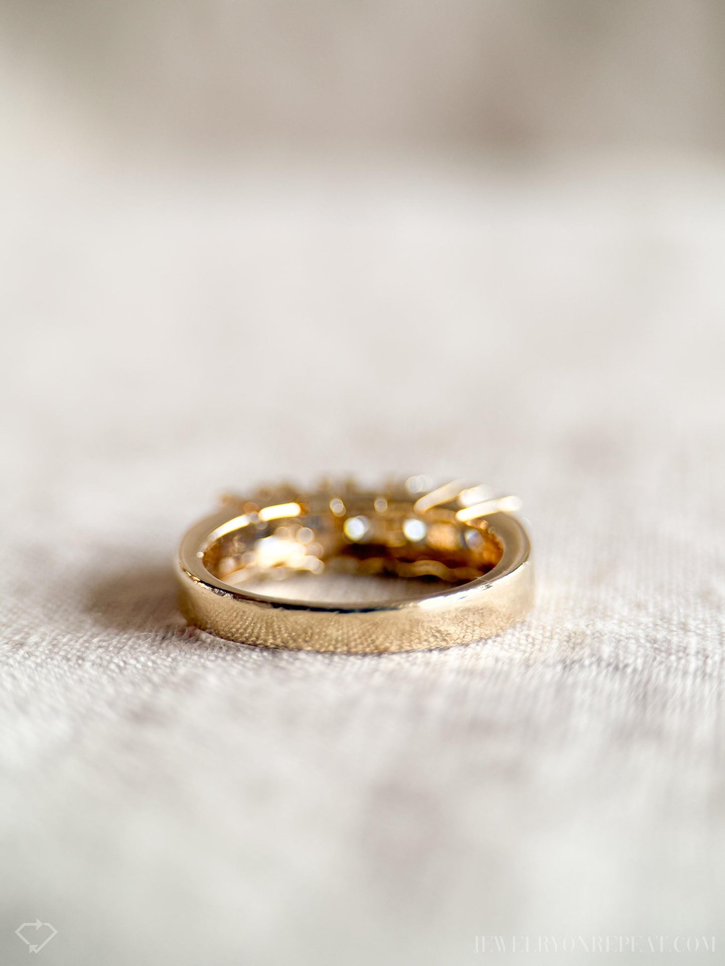 Vintage 1990s Diamond Wedding Band in 14k Gold