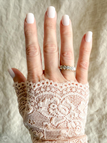 Vintage 1990s Diamond Wedding Band in 14k Gold