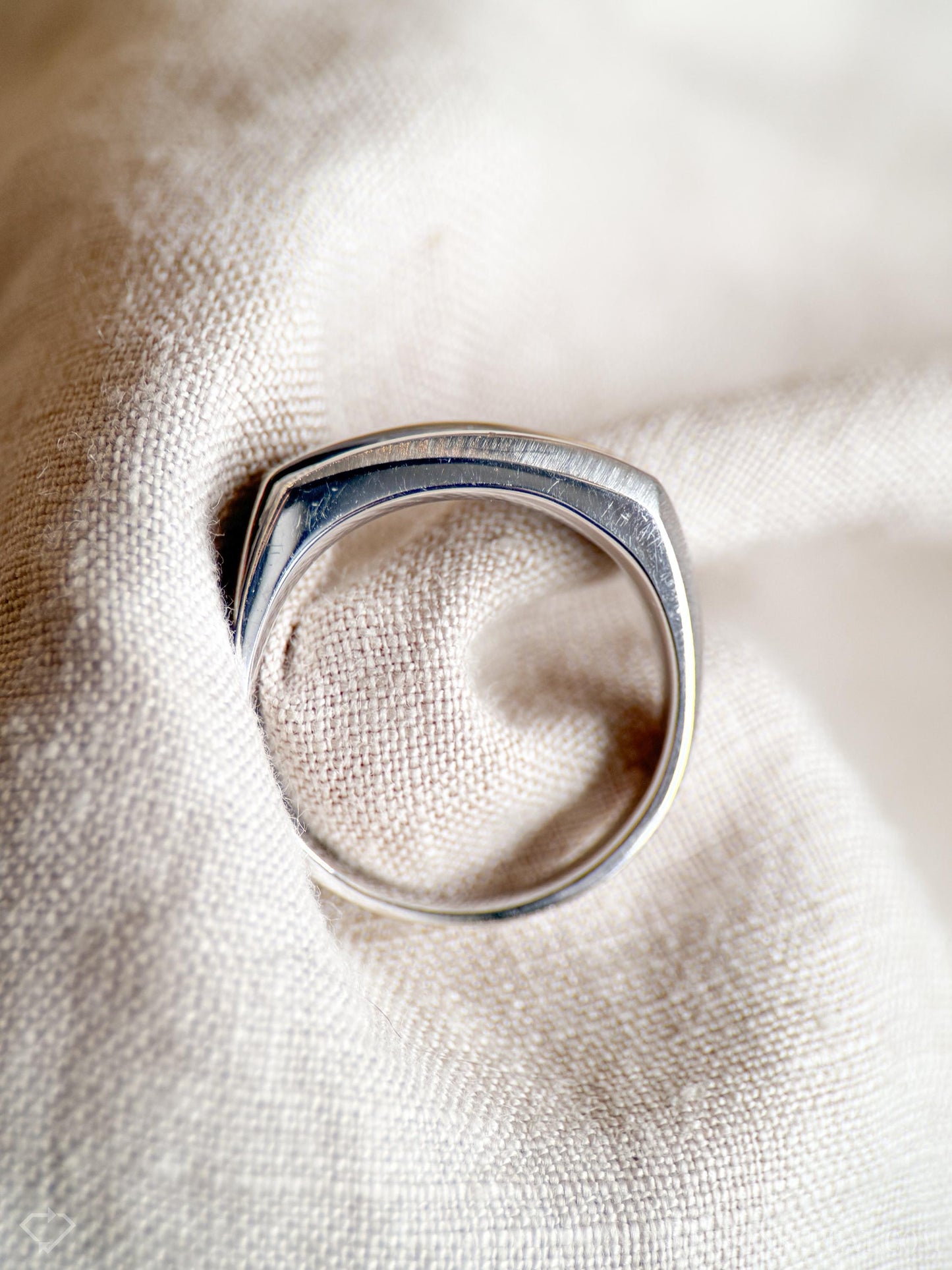 Vintage Diamond Wedding Band, 14k White Gold, Channel Set, Gents Diamond Ring