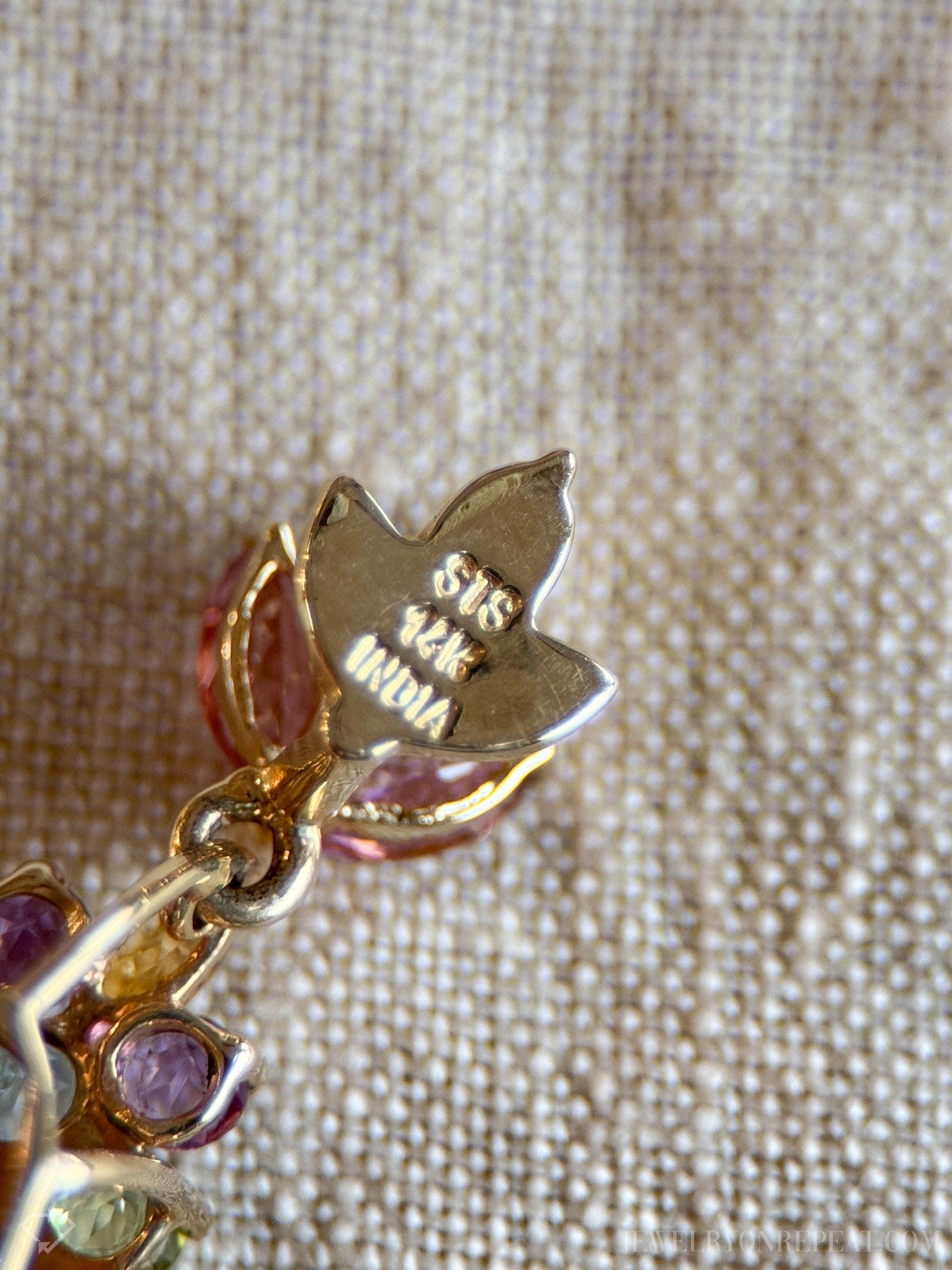 Vintage 1990s Blue Topaz Rainbow Halo Pendant, 14k Gold