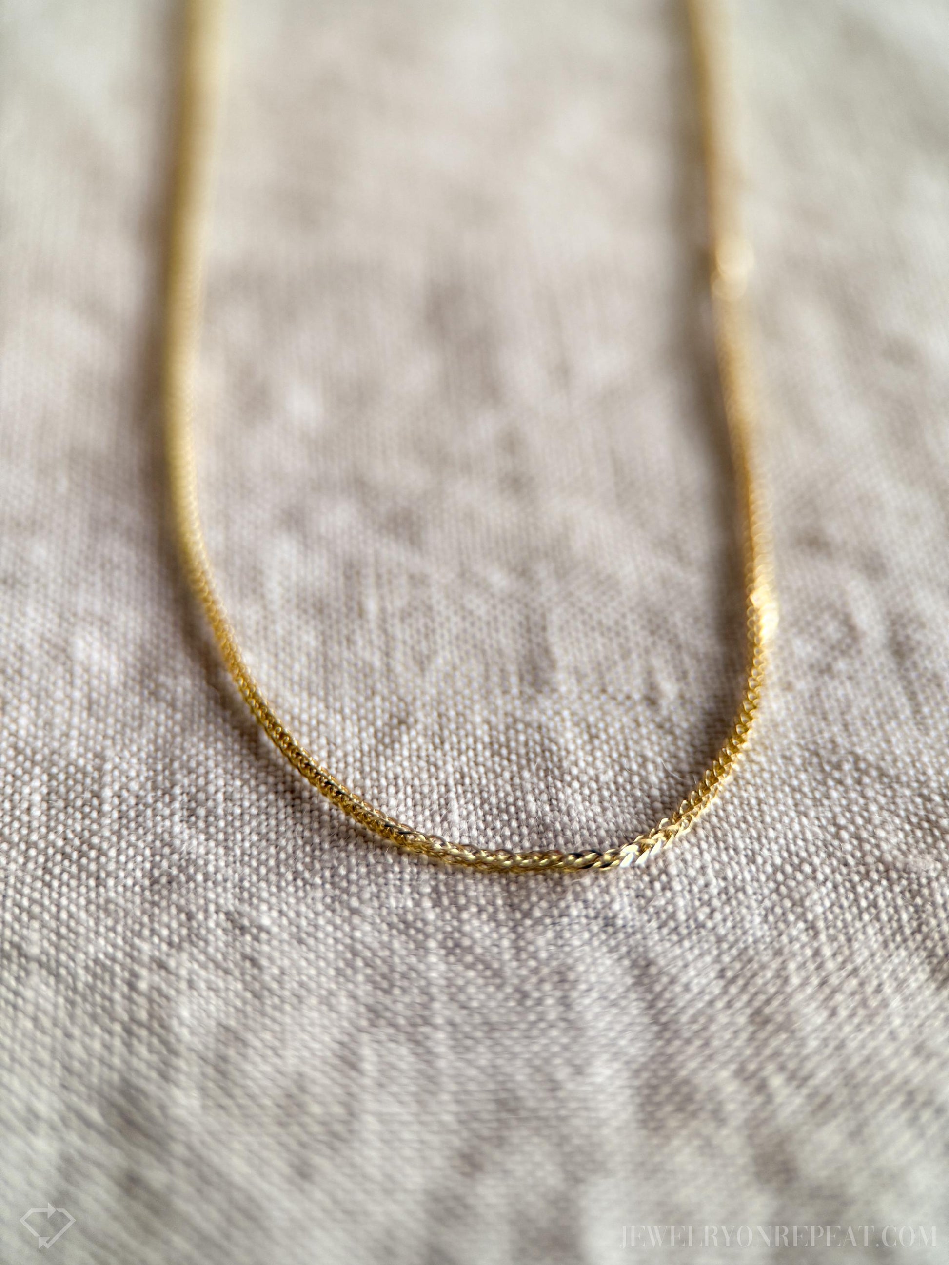 Vintage 18" Flat Cable Chain in 14k Gold with Lobster Clasp - Timeless, Sustainable, @JewelryOnRepeat