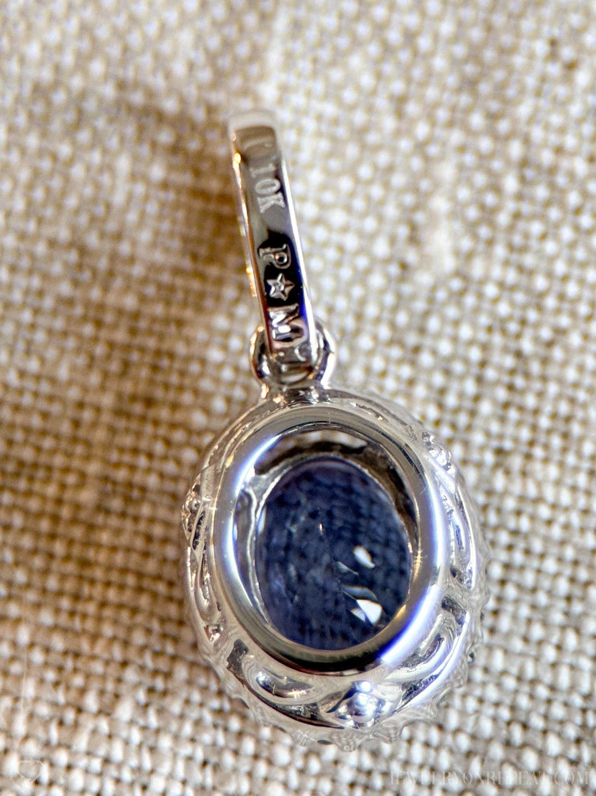 Vintage Tanzanite Gemstone Halo Pendant in 10k Gold, Retro Jewelry from the 1990s - Timeless, Sustainable, @JewelryOnRepeat