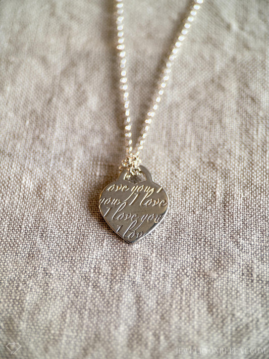 Vintage Tiffany and Co Love Notes Heart Pendant in 925 Sterling Silver, Vintage 2000s Jewelry - Timeless, Sustainable, @JewelryOnRepeat