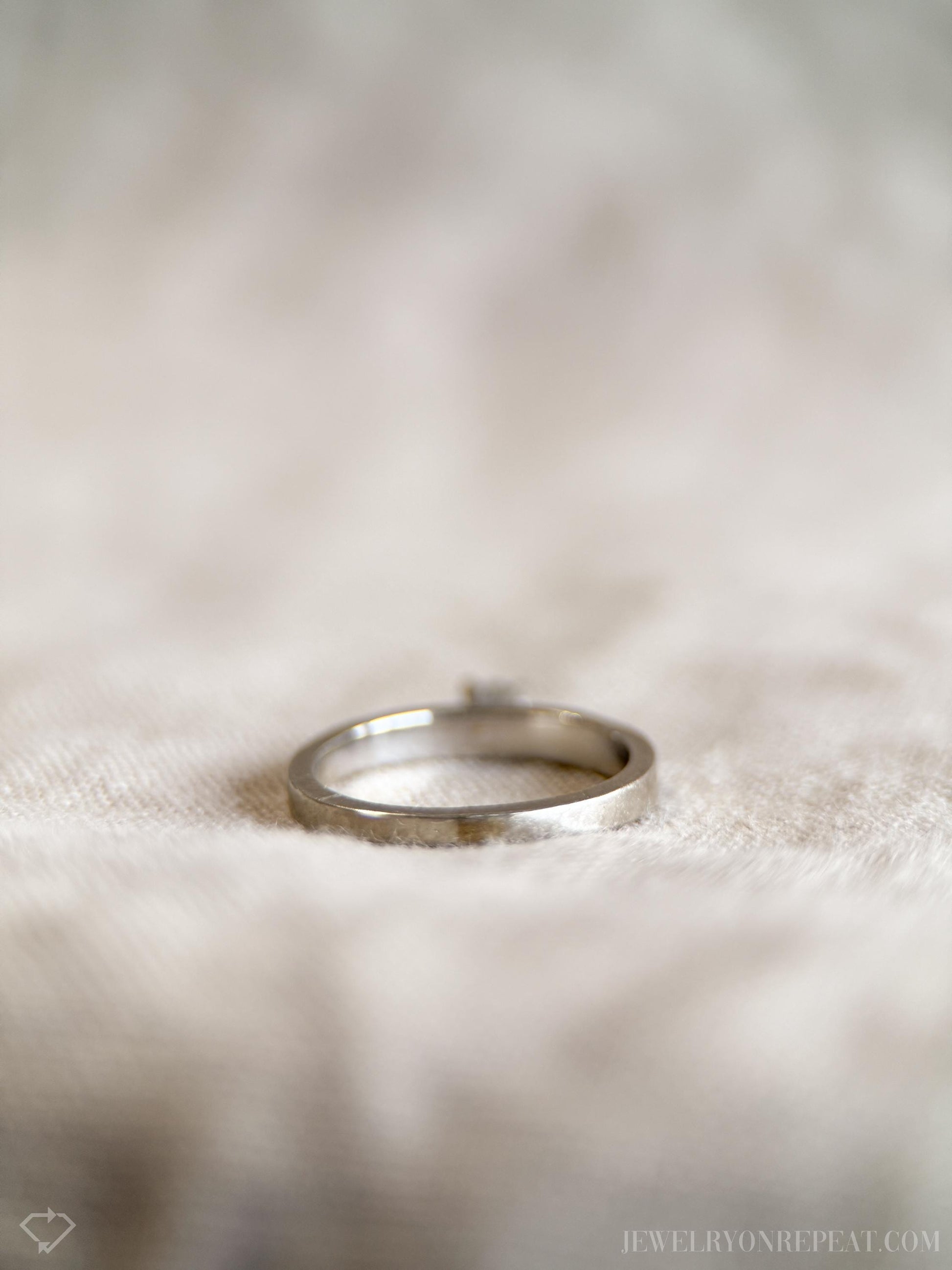 Vintage 1960s Floral Diamond Engagement Ring, 14k White Gold