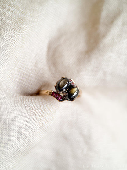 Vintage 1960s Art Deco Star Sapphire Ring