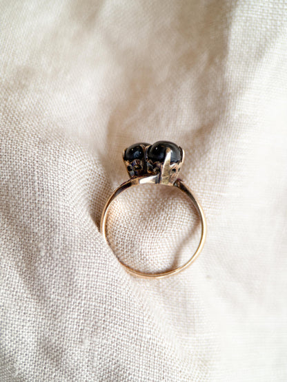 Vintage 1960s Art Deco Star Sapphire Ring