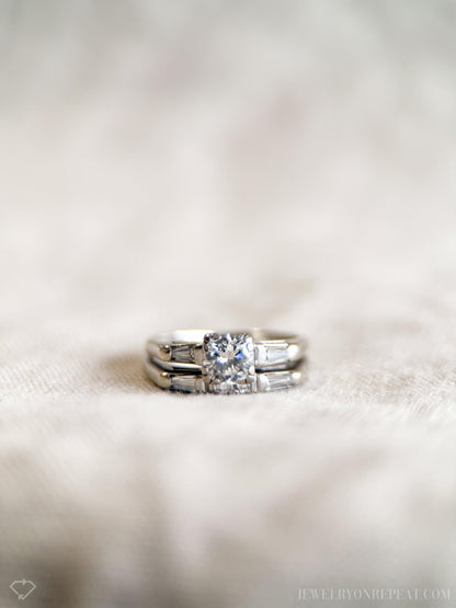 Vintage 1960s Diamond Bridal Set, Engagement & Wedding Rings