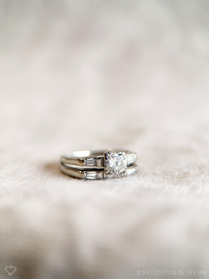 Vintage 1960s Diamond Bridal Set, Engagement & Wedding Rings