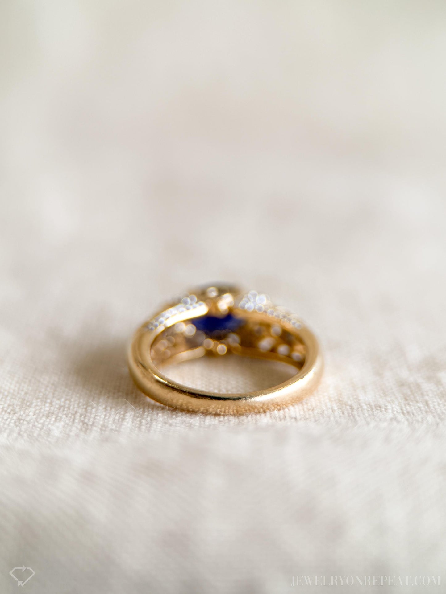 Vintage Blue Amethyst Engagement Ring, Oval Cut, 14k Gold, Elegant Alternative Bridal Ring