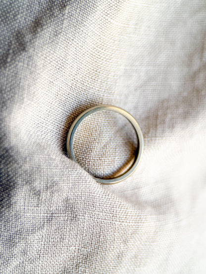 Vintage 1990s Wedding Band in 14k White Gold