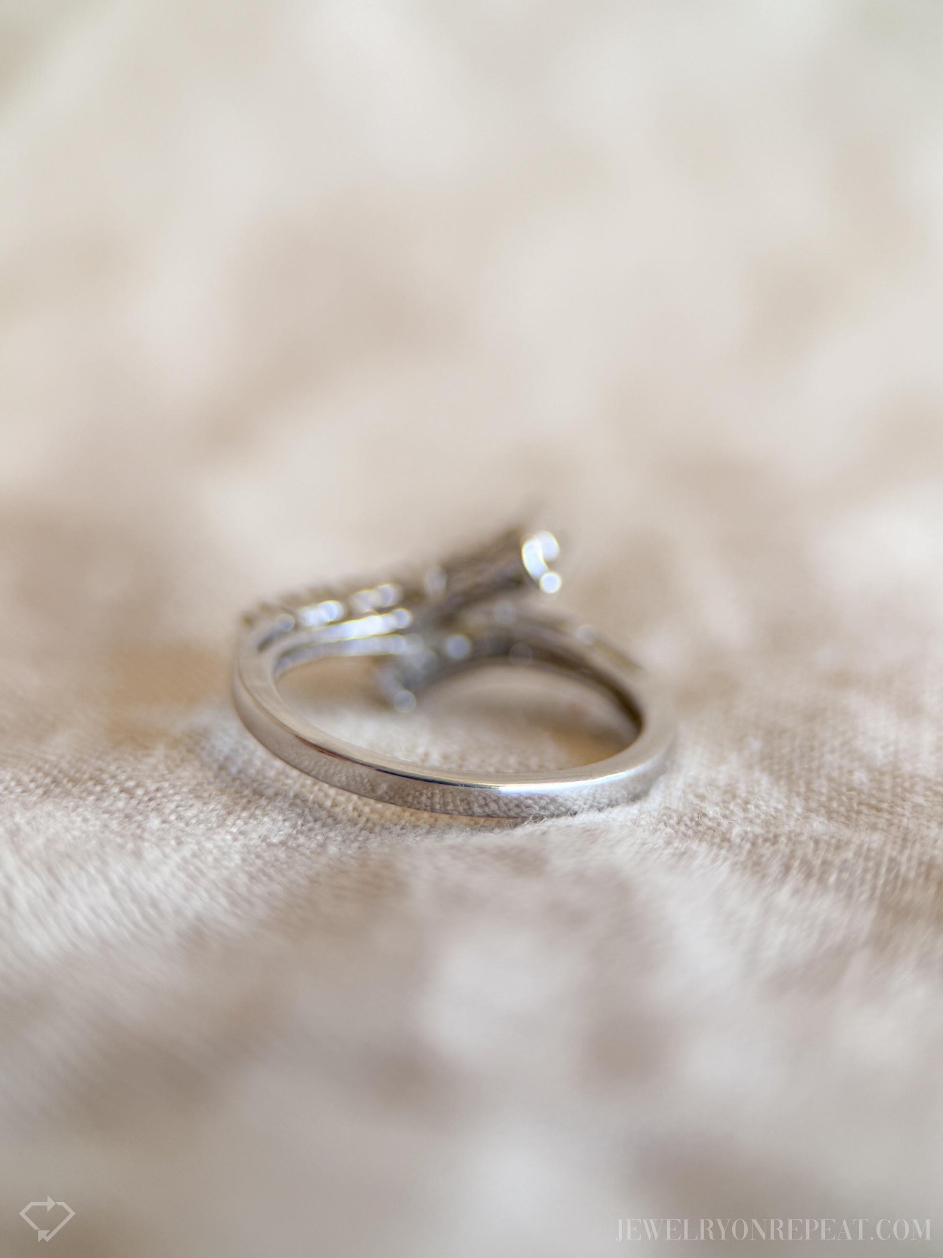 Retro 1990s Diamond Wrap Statement Ring, 10k White Gold