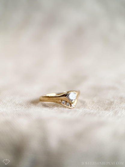Vintage 1960s Diamond Engagement Ring in 14k Gold