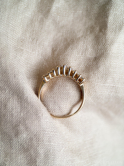 Vintage 1970s Marquise Diamond Anniversary Band, 14k Gold