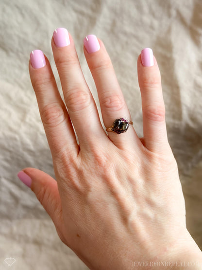 Vintage 1960s Art Deco Star Sapphire Ring