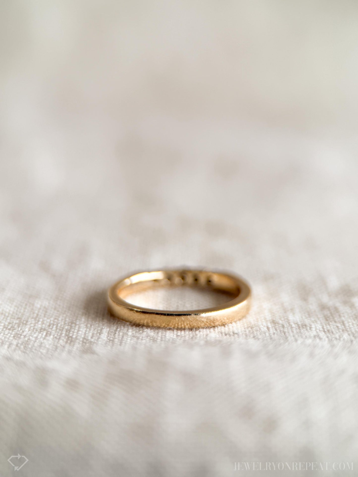 Vintage 1990s Diamond Wedding Band in 14k Gold