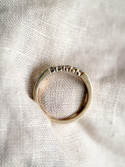 Vintage 1990s Diamond Wedding Band in 14k Gold