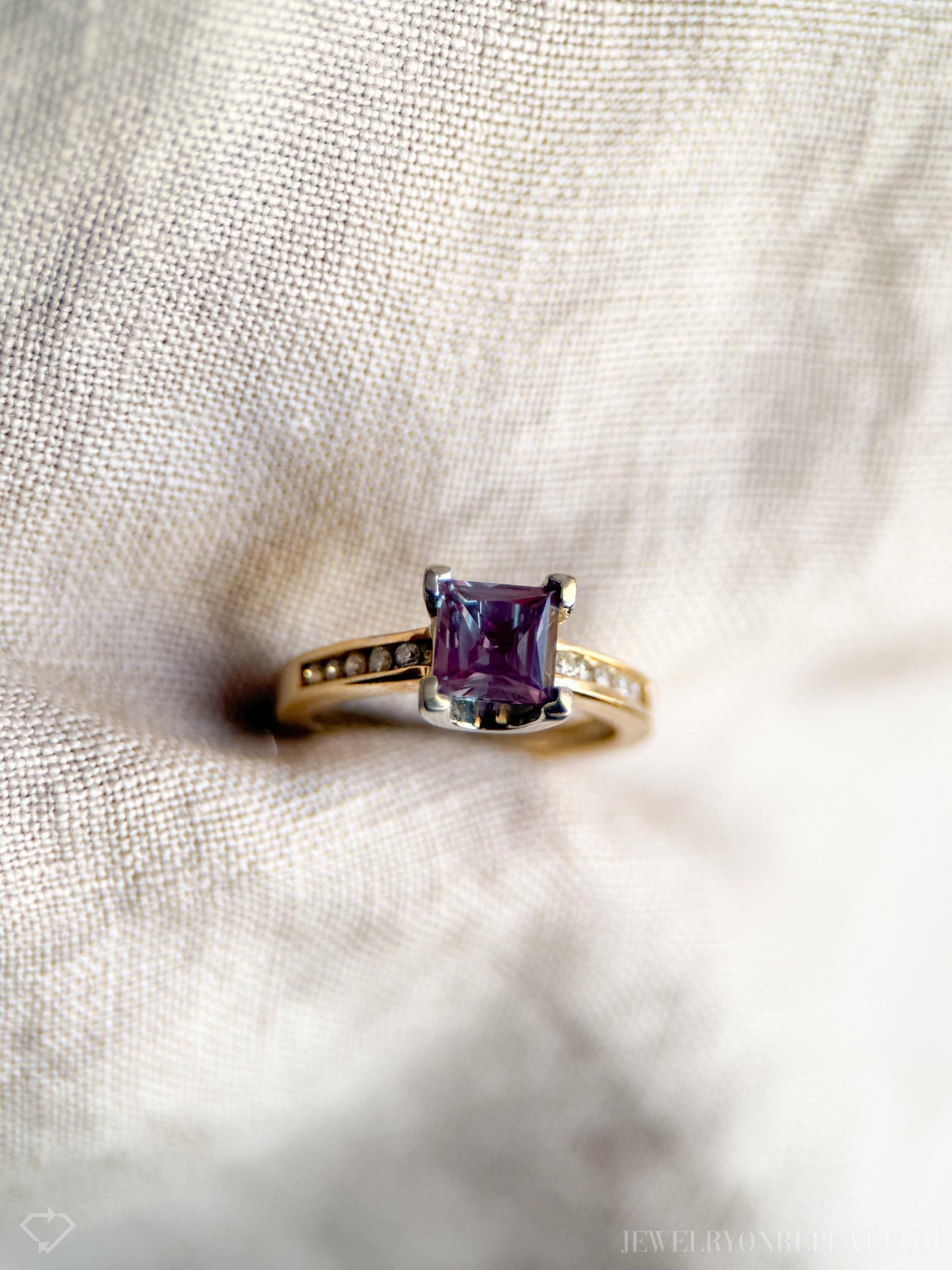 Vintage 1990s Alexandrite Ring in 10k Gold