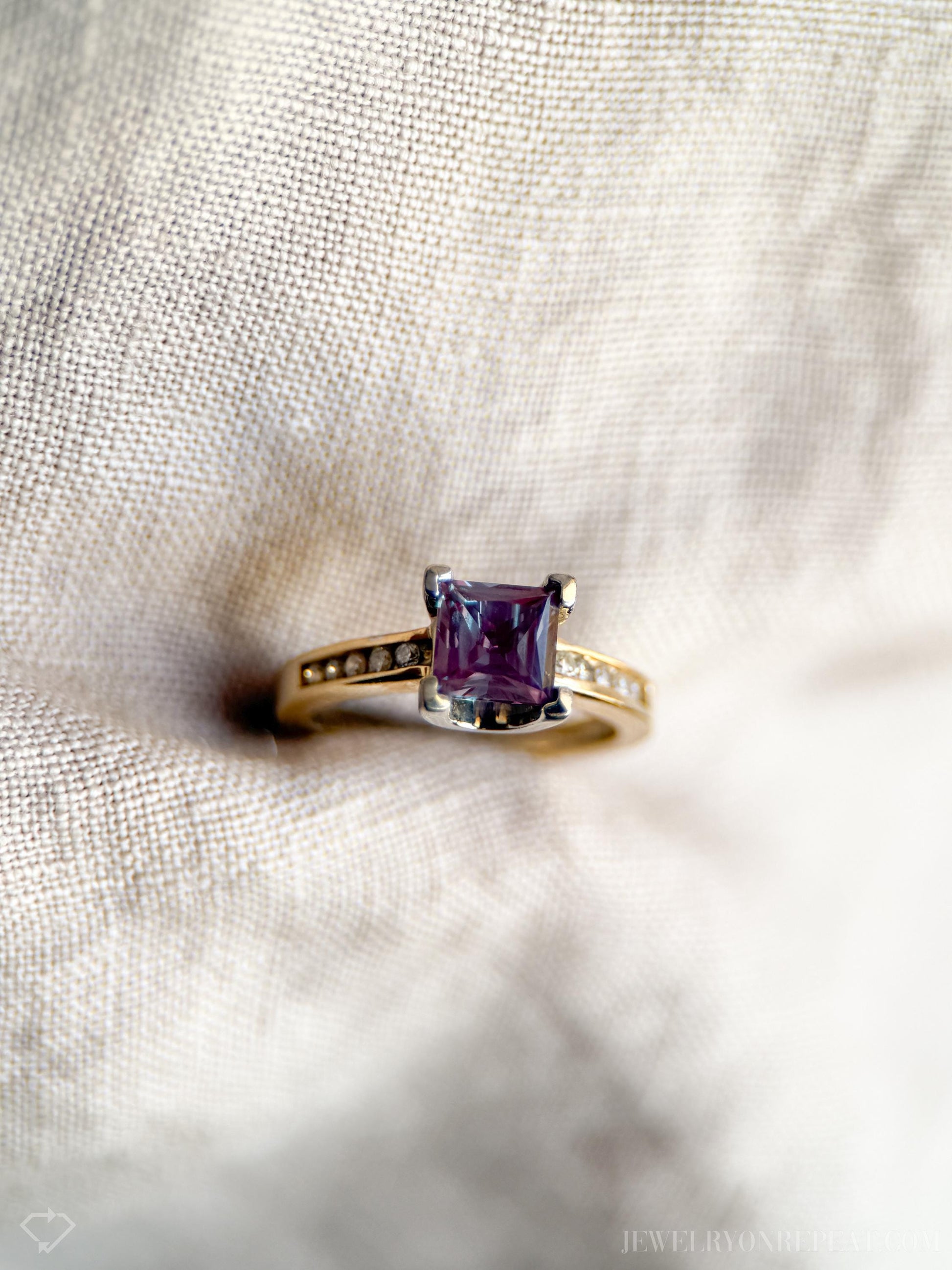 Vintage 1990s Alexandrite Ring in 10k Gold