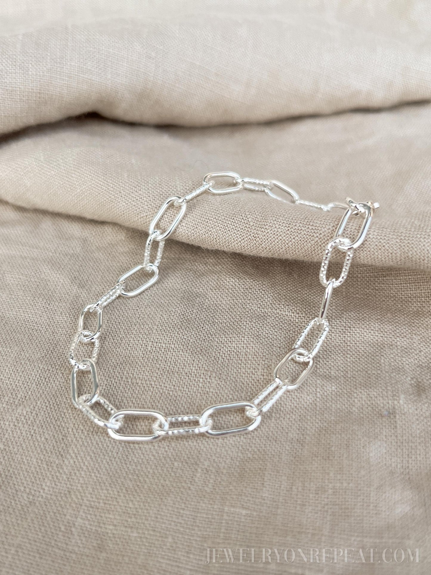 Chain Necklace or Bracelet in Sterling Silver, Cable, Paperclip, Rope Twist, Charm Bracelet