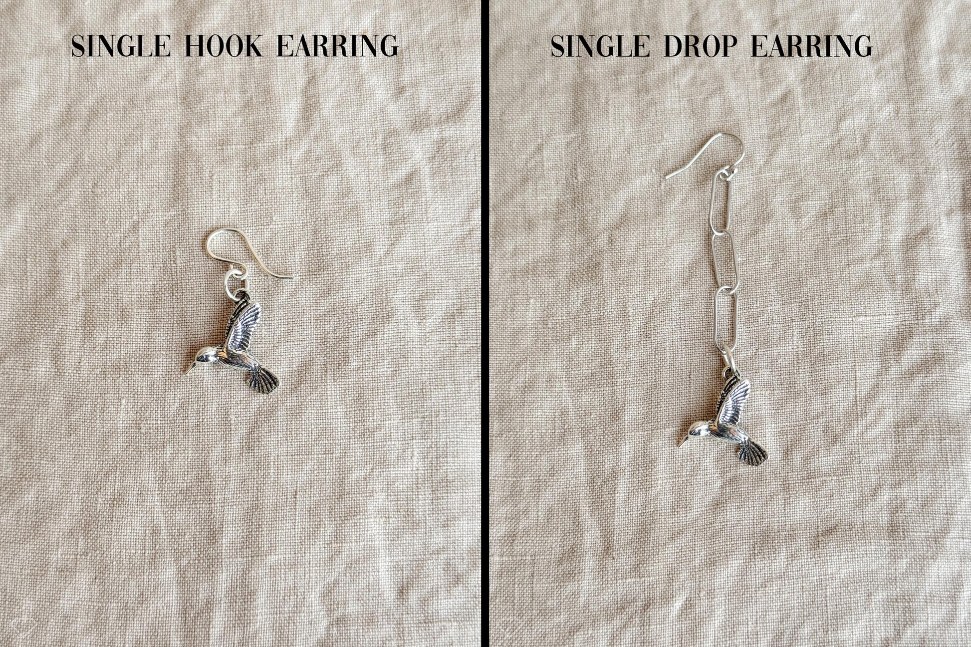Hummingbird Pendant in Solid Sterling Silver, Bird Themed Personalized Charm Jewelry - Timeless, Sustainable, @JewelryOnRepeat