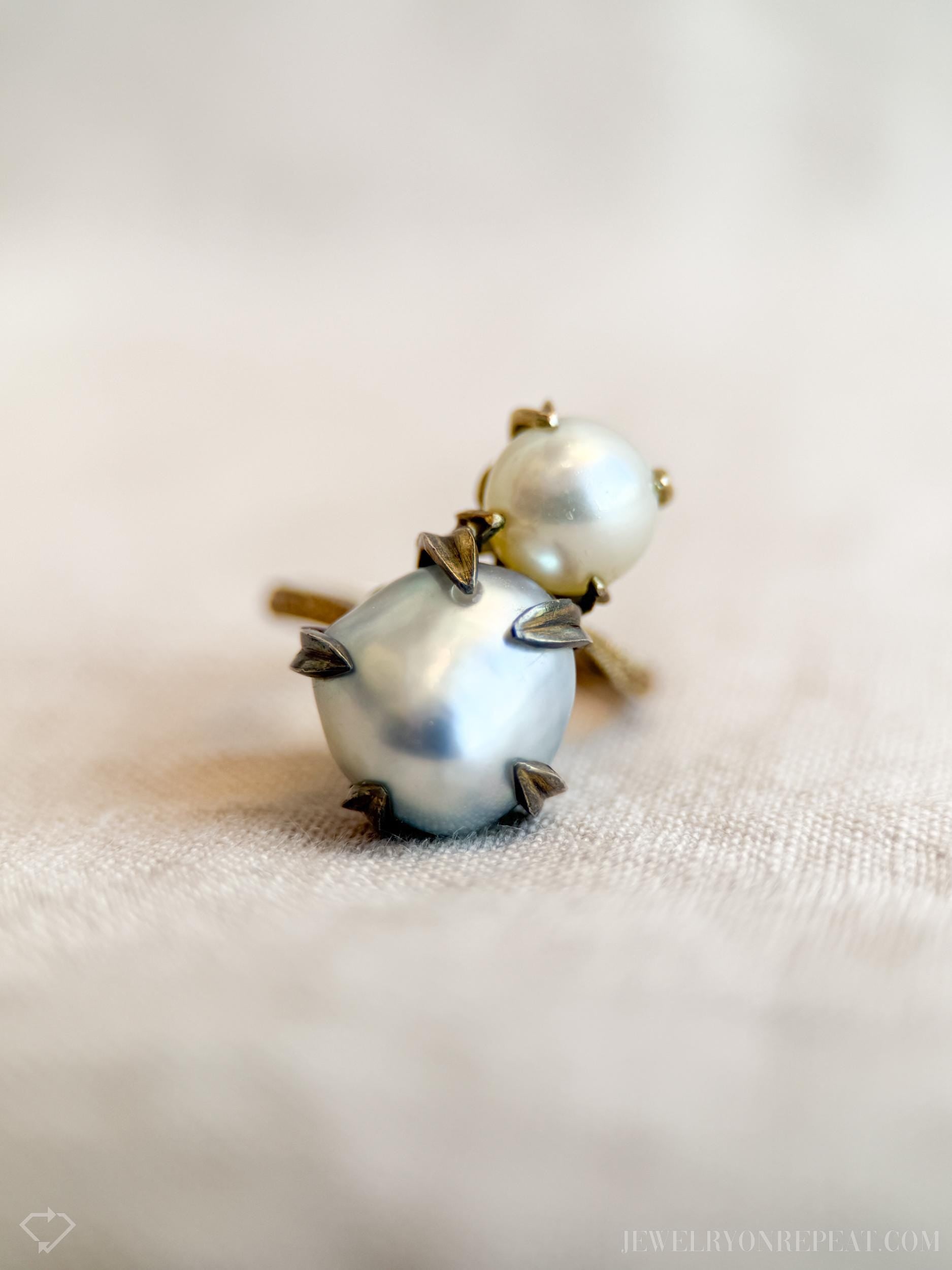 Vintage Pearl Ring in 10k Gold, Antique Jewelry from the 1930s - Timeless, Sustainable, @JewelryOnRepeat