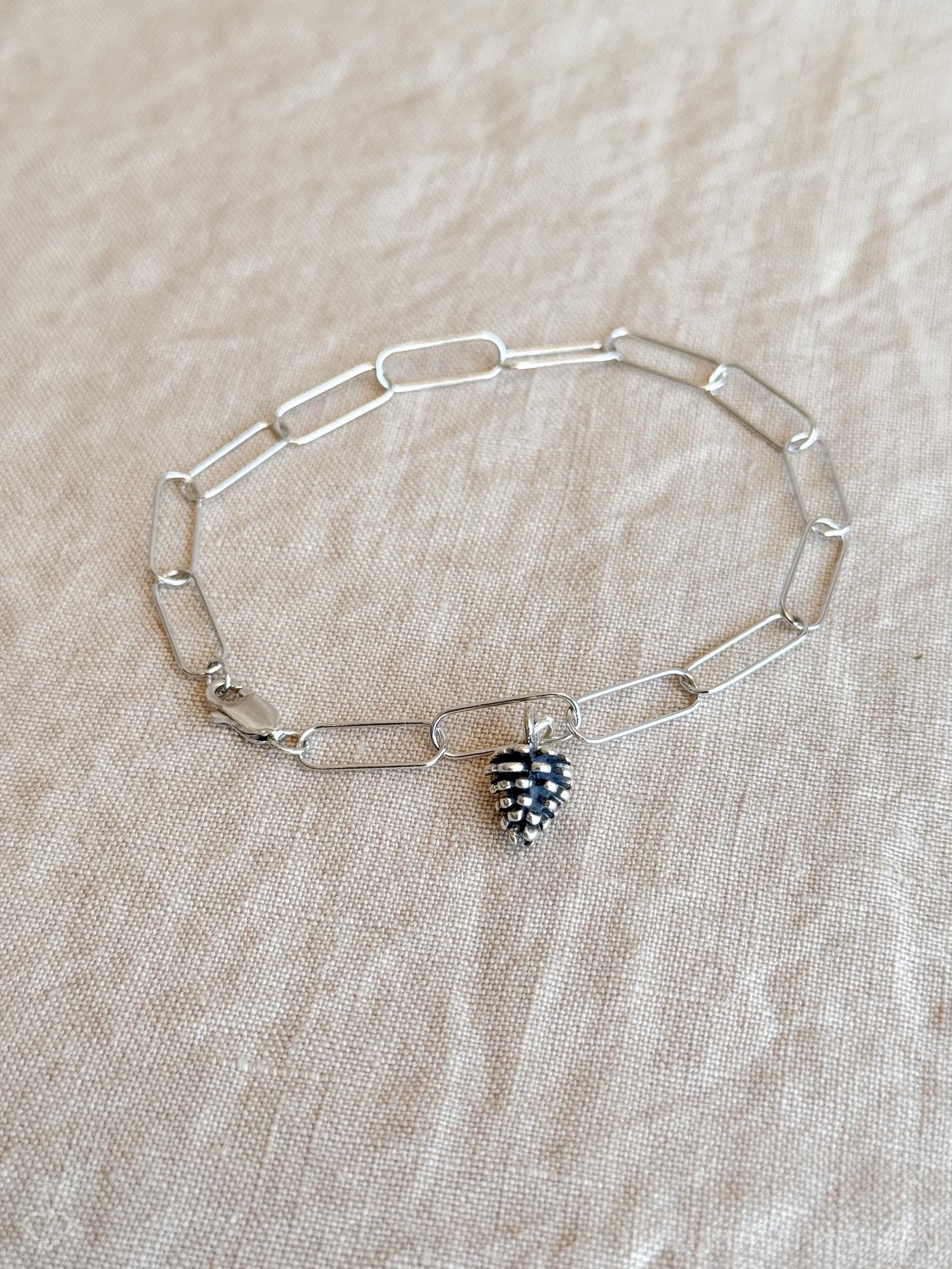 Pine Cone Pendant in Solid Sterling Silver, Nature and Woodland Themed Personalized Charm Jewelry - Timeless, Sustainable, @JewelryOnRepeat