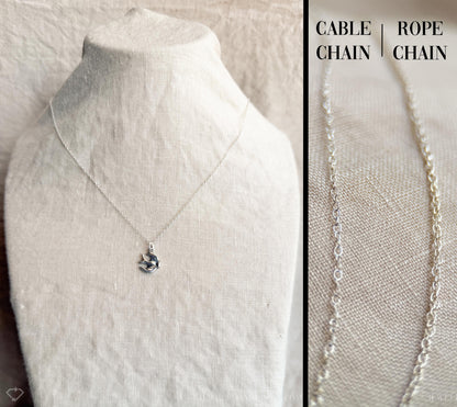 Sterling Silver Sparrow Charm Pendant, Bird Themed Minimalist Jewelry, Gift for Her