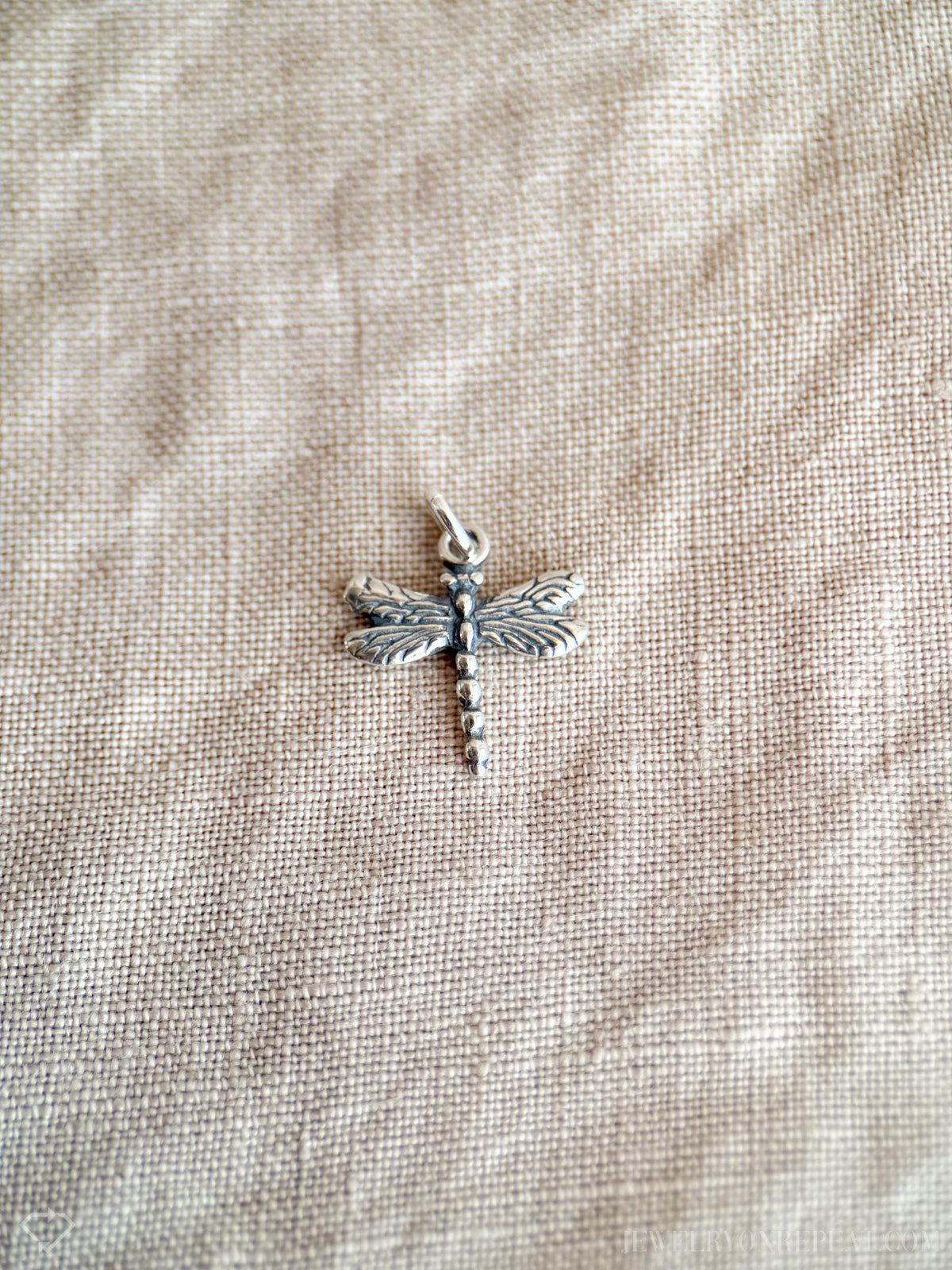 Sterling Silver Dragonfly Insect Charm Necklace, Minimal Layering Jewelry, Gift for Her