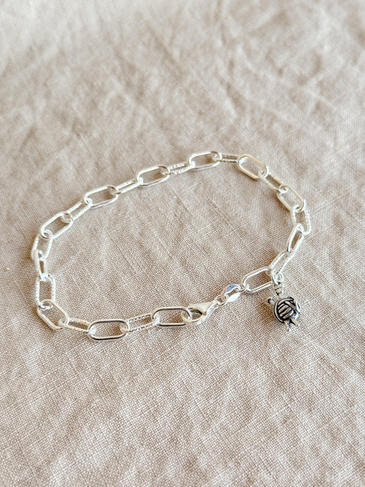 Knitting Ball of Yarn Charm Bracelet in Solid Sterling Silver, Crafting Themed Personalized Charm Jewelry - Sustainable, @JewelryOnRepeat