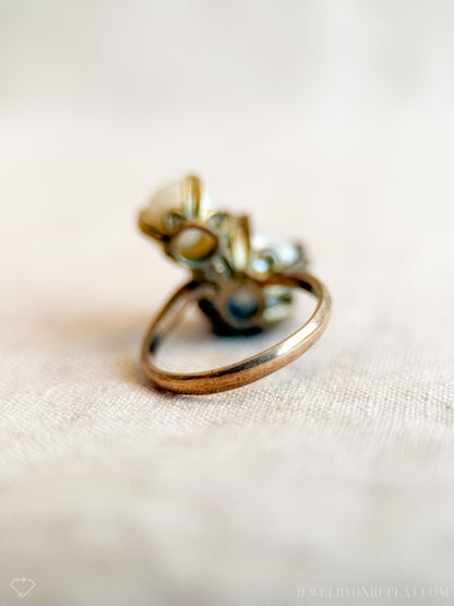 Vintage 1930s Pearl Ring in 10k Gold