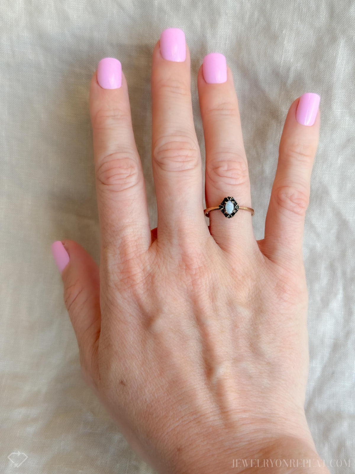 Vintage 1970s Opal Ring in 10k Gold