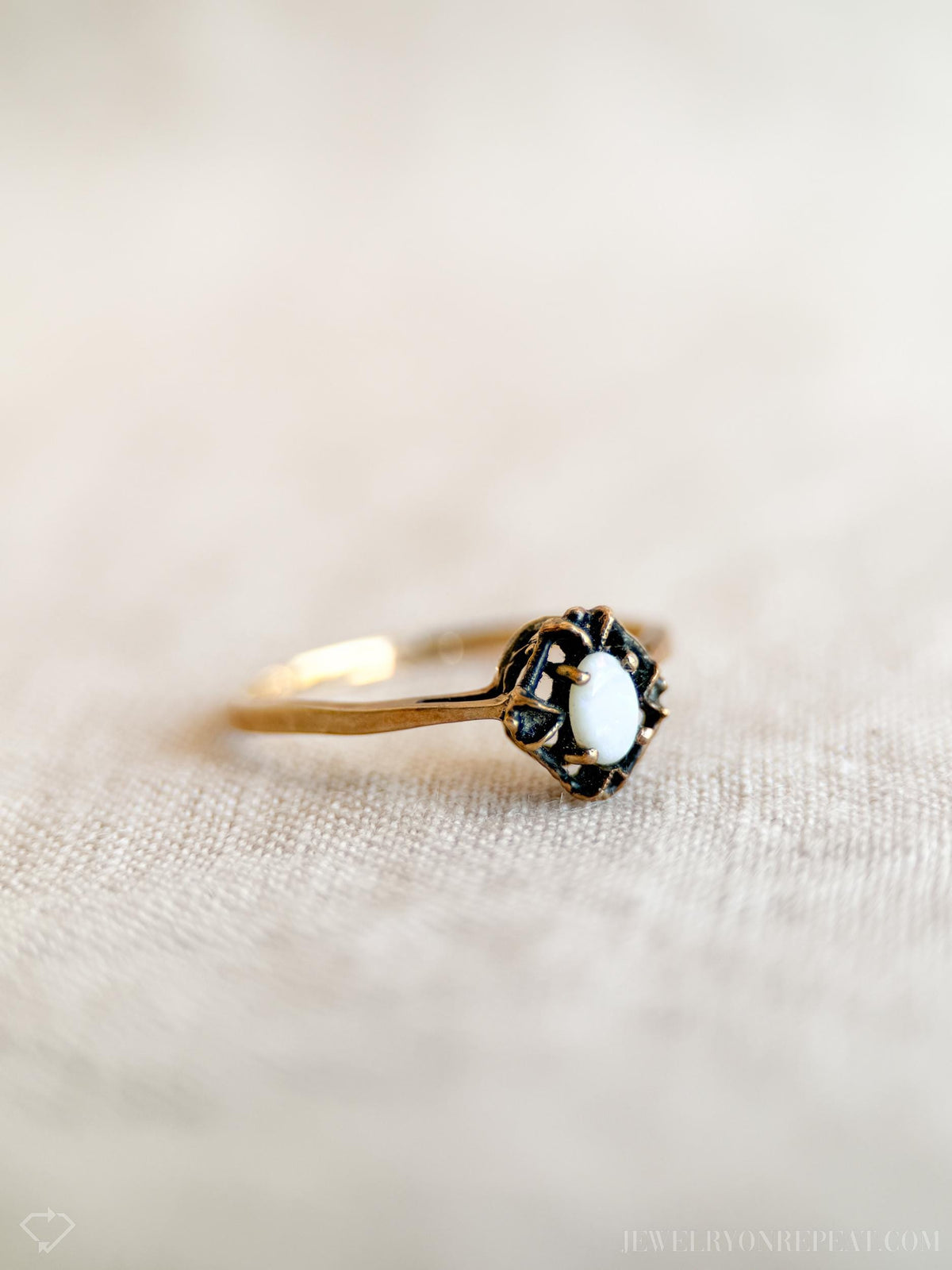 Vintage 1970s Opal Ring in 10k Gold