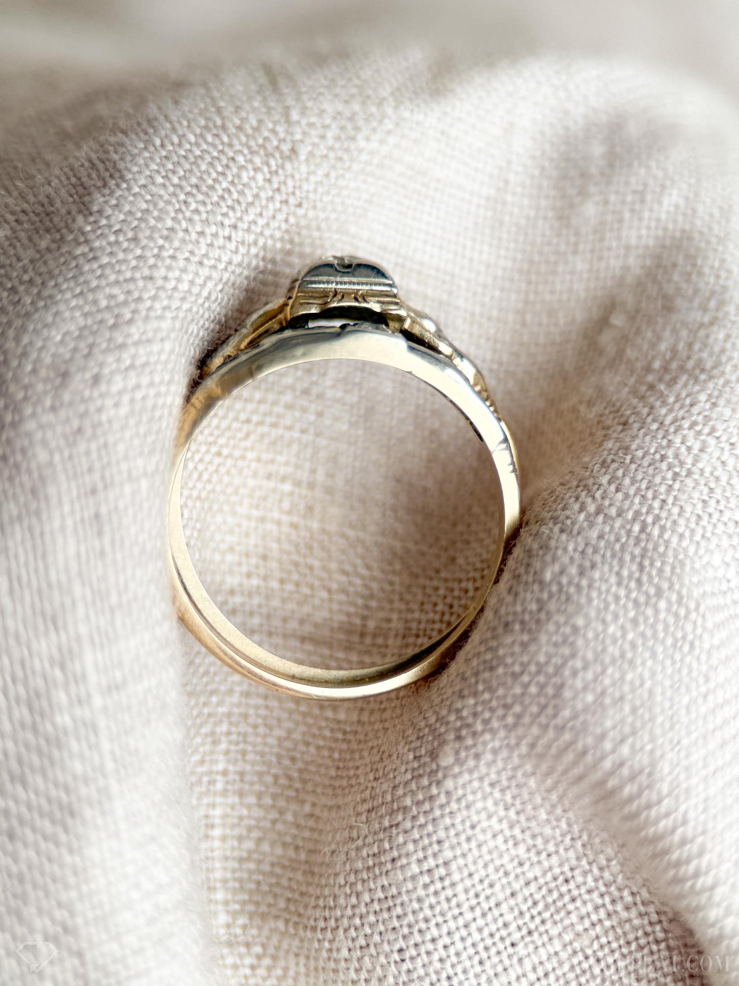 Vintage Art Deco Diamond Bridal Set, Engagement Ring and Wedding Band in 14k Gold, Antique 1940s Jewelry - Timeless, @JewelryOnRepeat