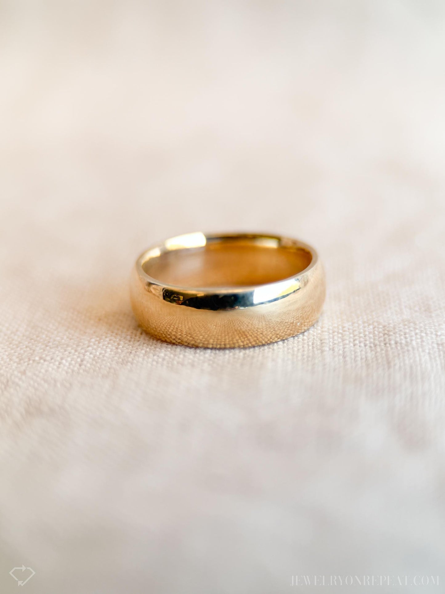 Vintage Gold Wedding Band, 14k Gold, Classic Comfort Fit Minimalist Ring