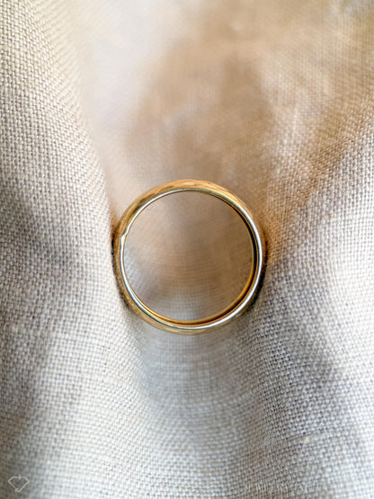 Vintage Textured Wedding Band, 14k Gold, 7mm Minimalist Ring, Stacking Band, Size 6