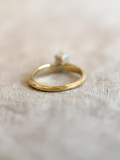 Vintage 1990s Oval Diamond Solitaire Engagement Ring, 14k Gold