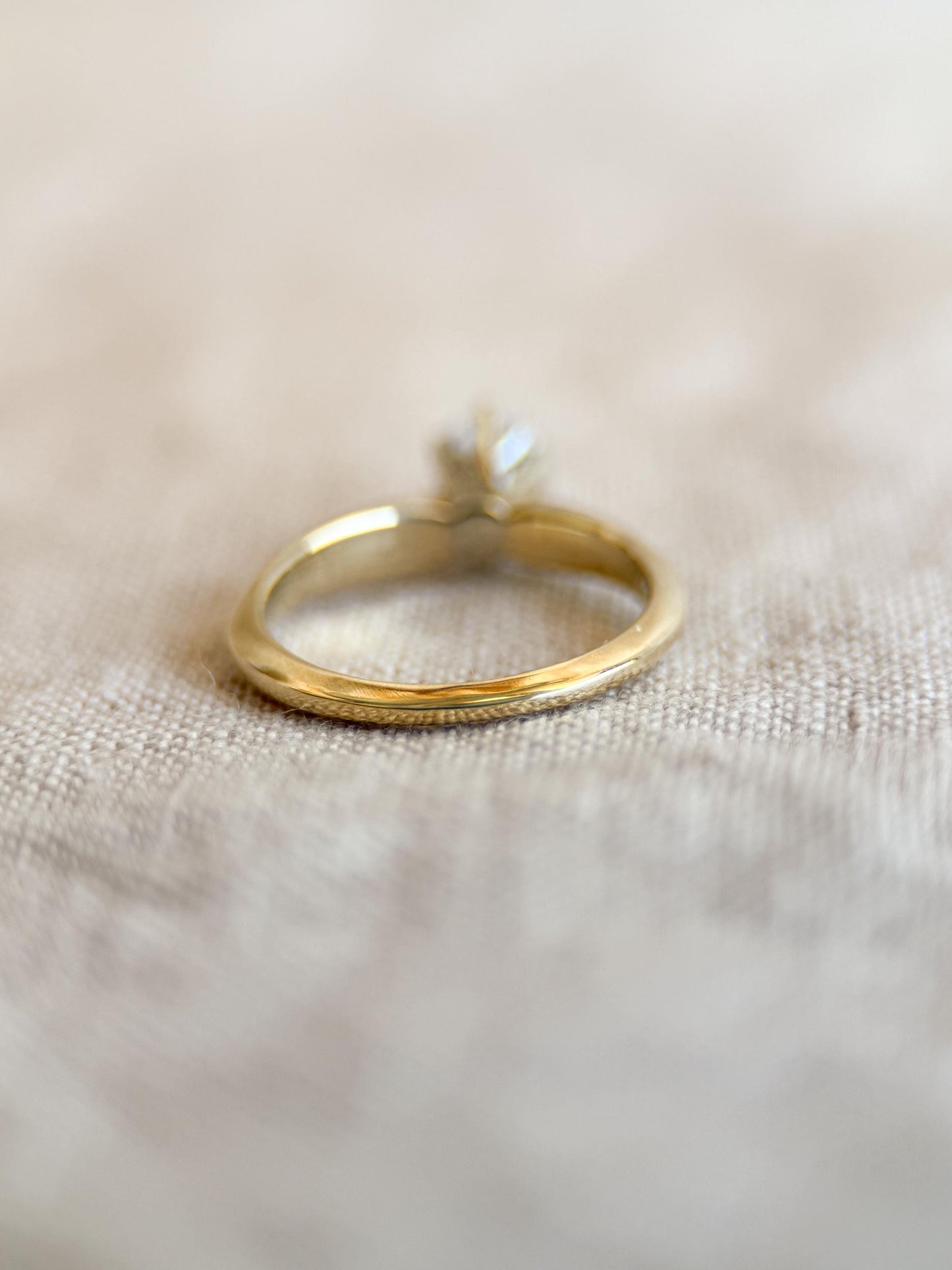 Vintage 1990s Oval Diamond Solitaire Engagement Ring, 14k Gold