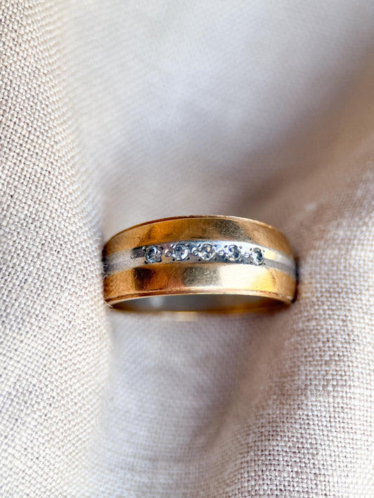 Vintage 1960s Diamond Wedding Band, 14k Gold