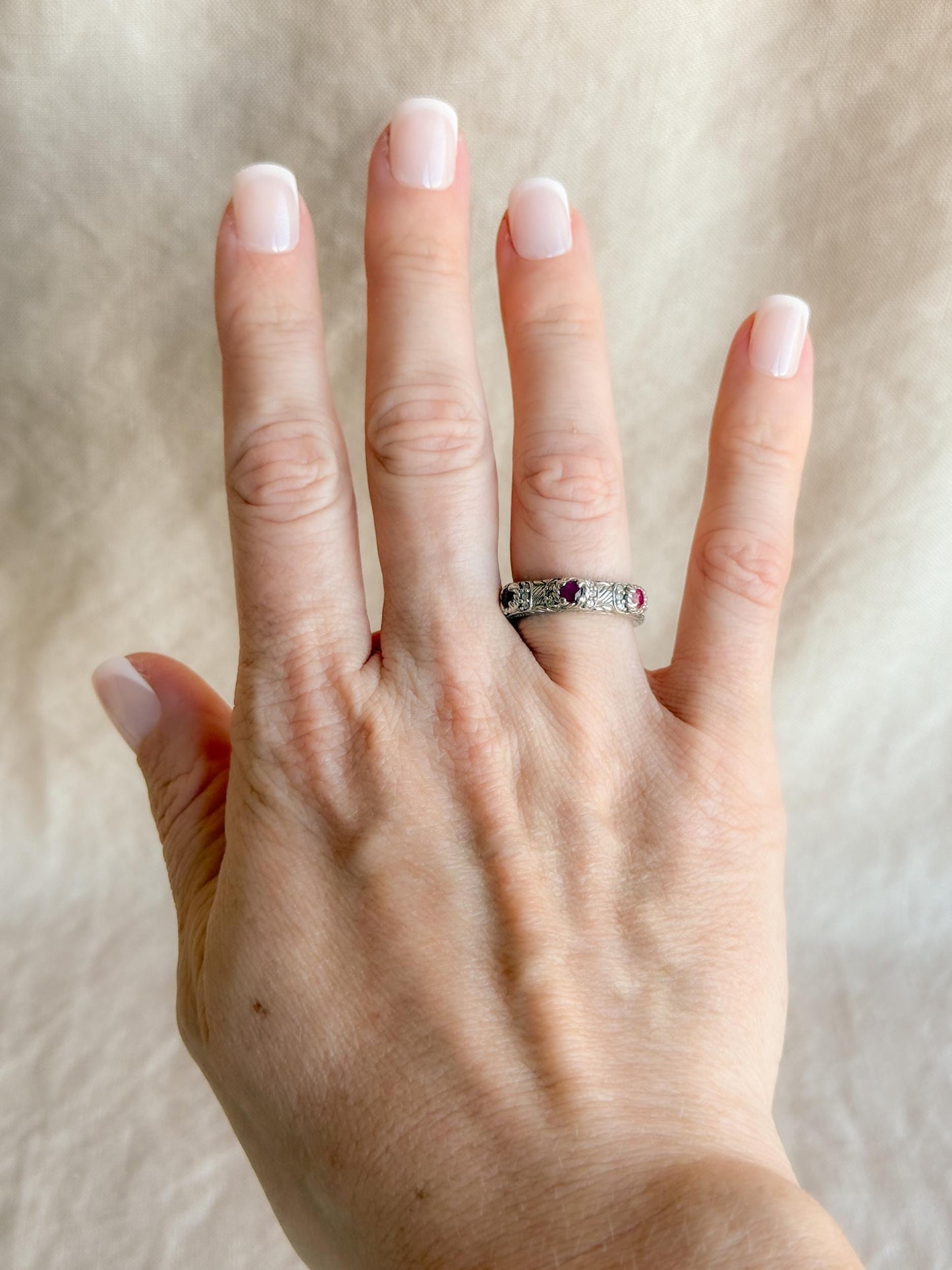 Vintage Sterling Silver Judith Ripka Ruby Ring, Faceted Gemstone Statement Ring, Classic Elegant Jewelry - @JewelryonRepeat