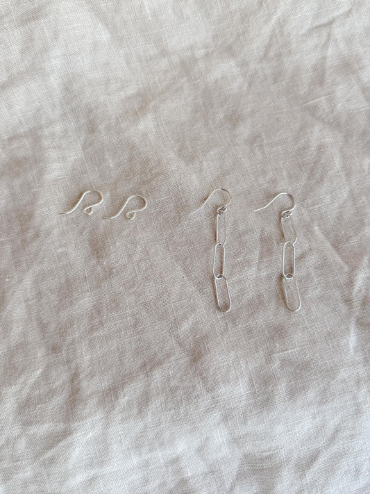 Sterling Silver Earring Components, Hook or Drop Earrings, Build Your Own Earrings, Jewelry Findings