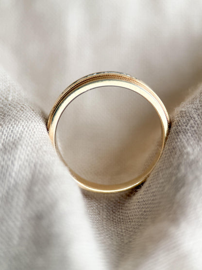 Vintage 1960s Diamond Wedding Band, 14k Gold