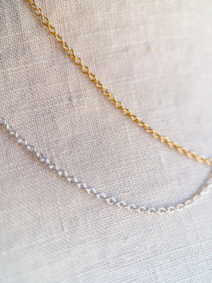 Chain Necklace in Sterling Silver or 14k Gold Filled, Layering Chain, Charm Accessory