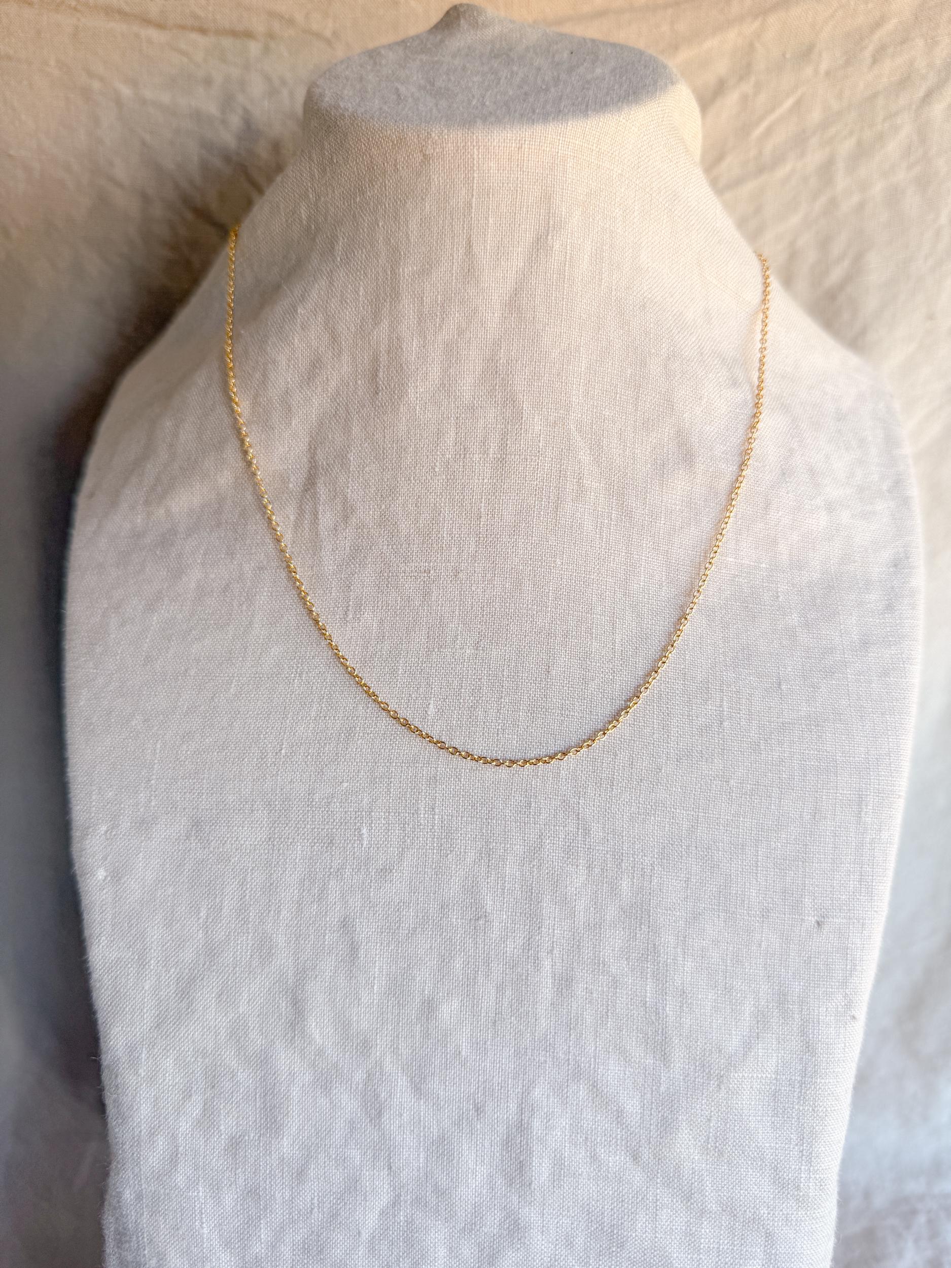 Chain Necklace in Sterling Silver or 14k Gold Filled, Layering Chain, Charm Accessory