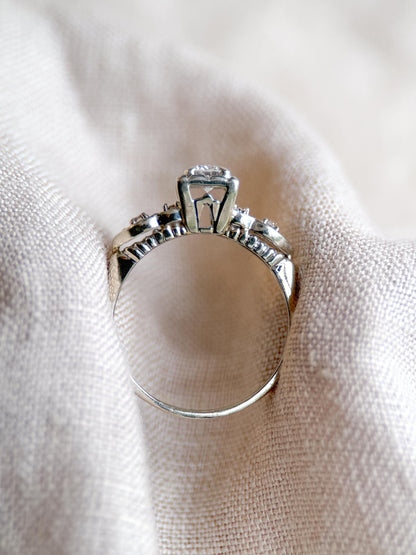 Vintage 1950s Diamond Engagement Ring in 14k White Gold