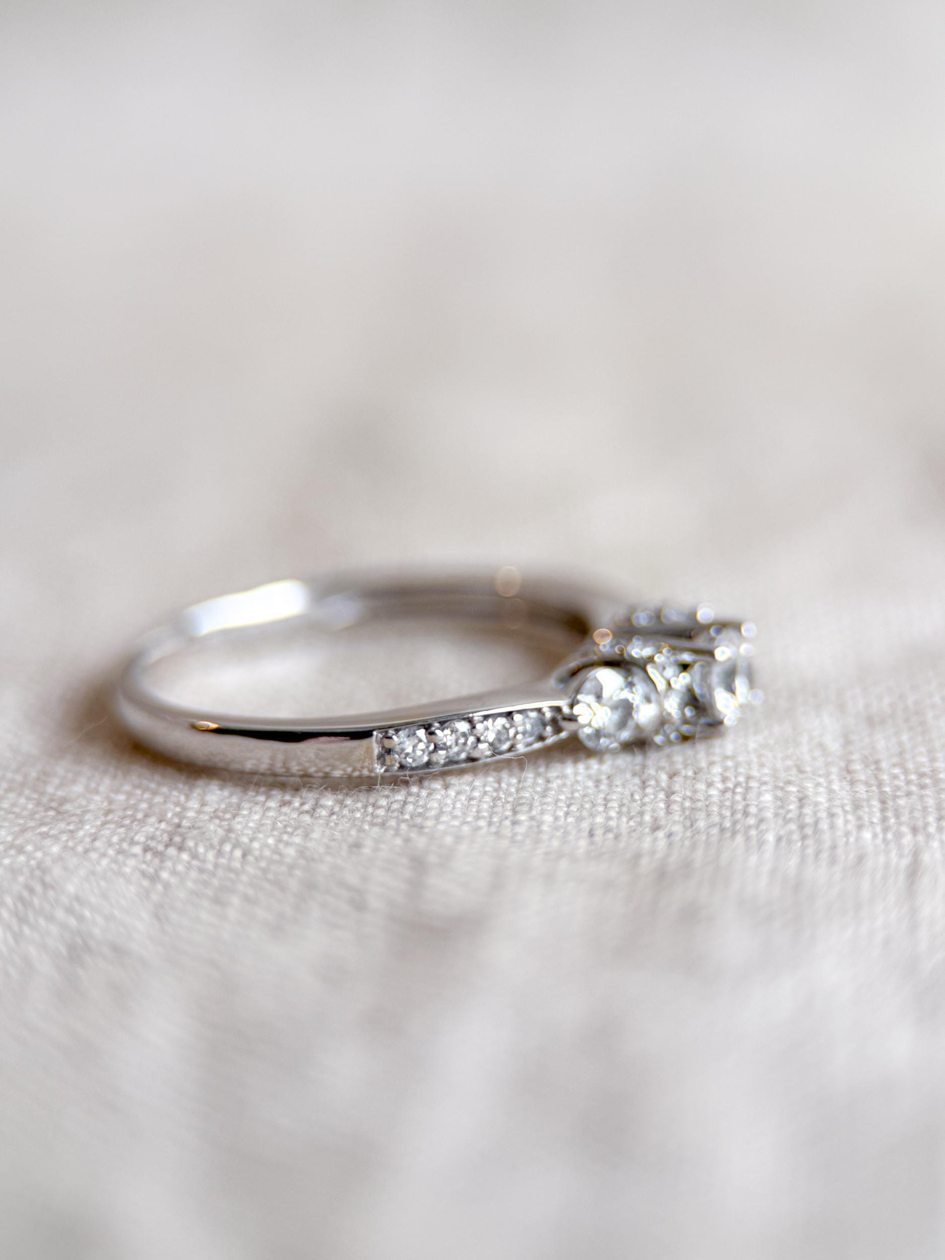 Vintage 1990s Diamond Engagement Ring in 14k White Gold