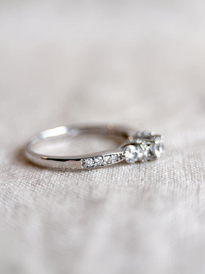 Vintage 1990s Diamond Engagement Ring in 14k White Gold