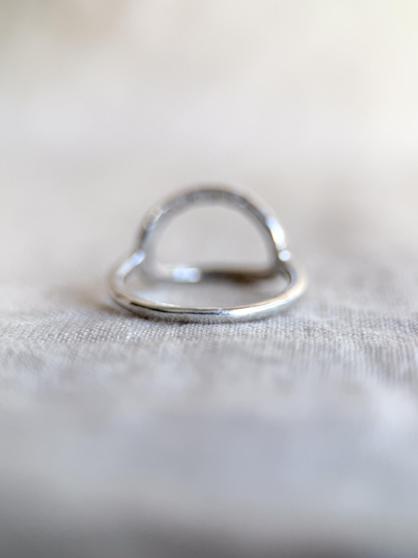 Vintage Sterling Silver Open Crinkle Ring, Boho Statement Jewelry