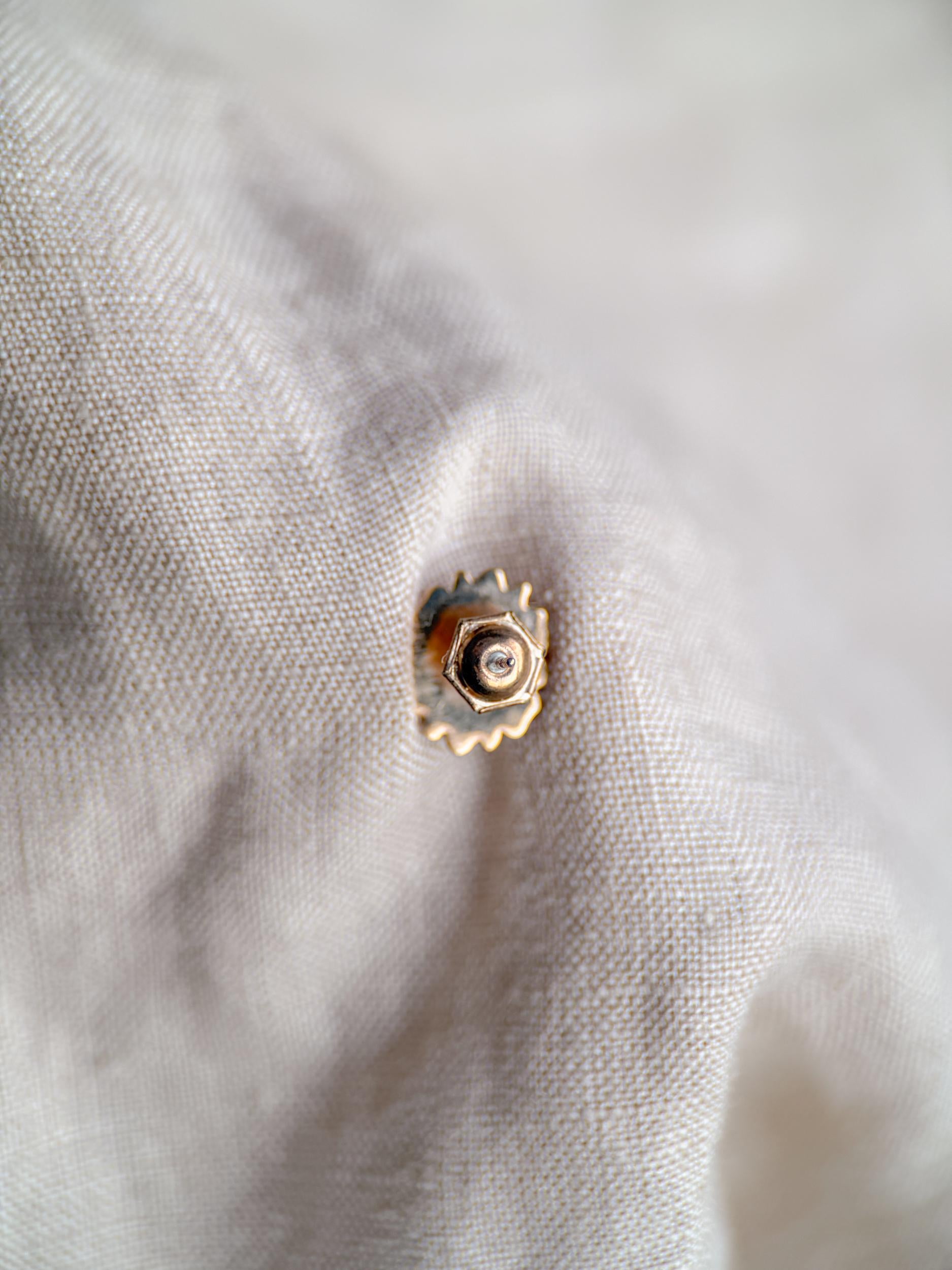 Vintage Cameo Earrings, 14k Gold, Stud Earrings, 1930s Art Deco, Gift for Her