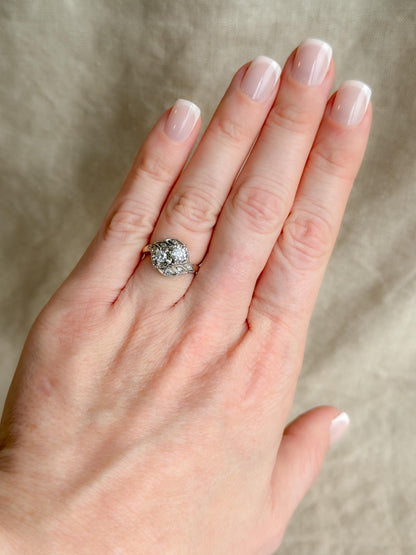 Antique 1920s Art Deco Diamond Solitaire Engagement Ring