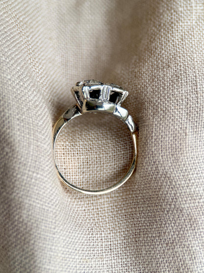 Antique 1920s Art Deco Diamond Solitaire Engagement Ring